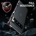 thumbnail image 5 of ELEHOLD Aluminum Frame Metal Bumper Frame for Google Pixel 8 Pro,Slim Cool Design Metal Frame Armor Bumper, Shock Absorbent Protective for Google Pixel 8 Pro,Black + Red, 5 of 9