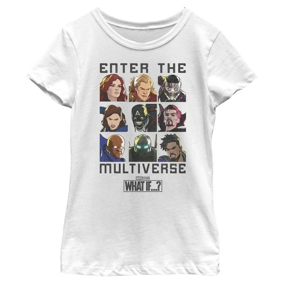 Girl's Marvel What if…? Enter the Multiverse  Graphic Tee White Large