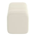 thumbnail image 4 of WHI Contemporary Boucle Fabric Large Ottoman Bench Ivory, 4 of 6