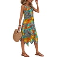 thumbnail image 2 of Fantaslook Floral Tank Dresses for Women Flowy Sleeveless Asymmetrical Hem Dress Beach Sundress with Pockets, 2 of 10