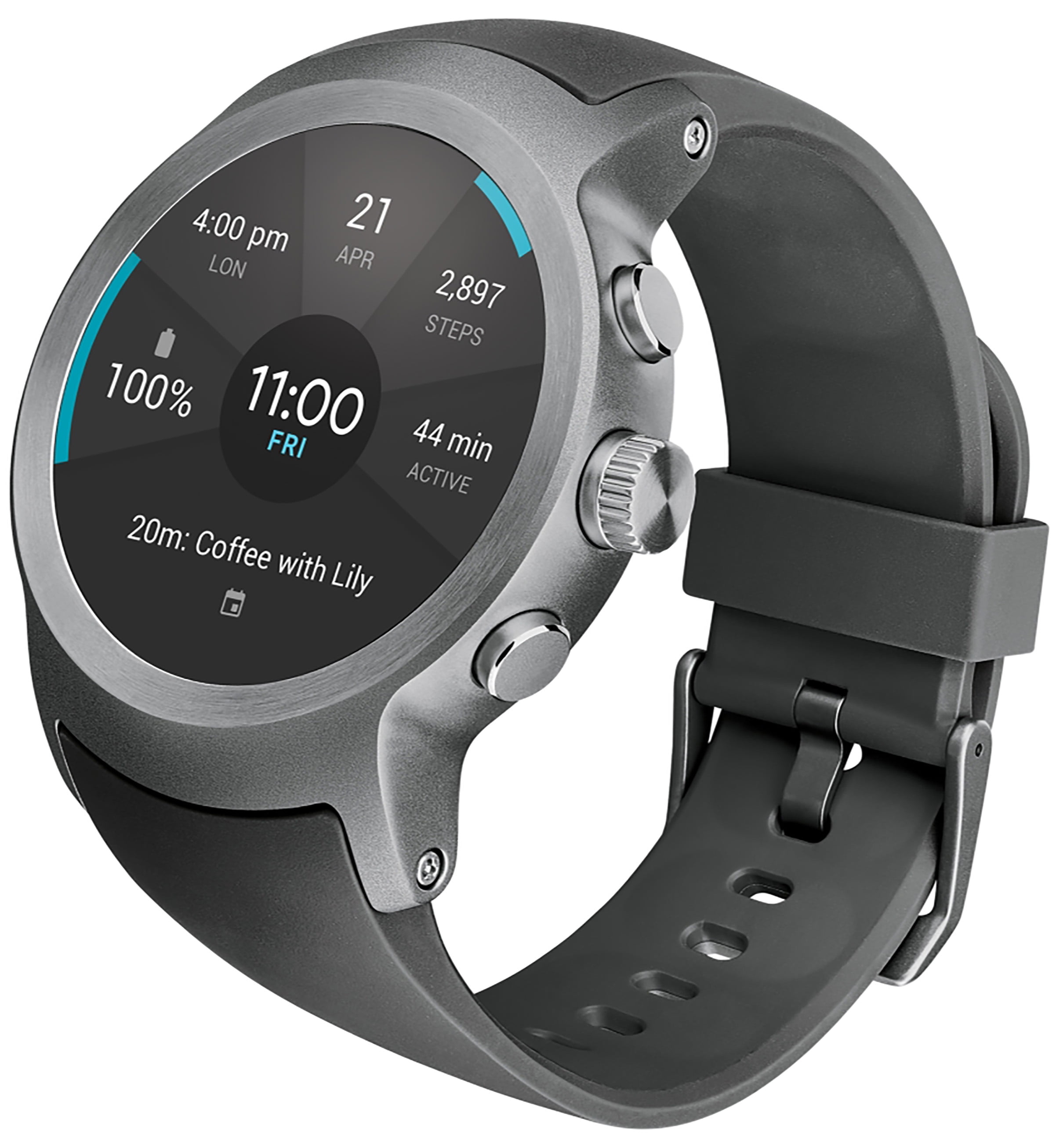Invitere Produkt Menneskelige race Watch Sport -W280A Unlocked Wi-Fi Smartwatch with Android Wear 2.0 &  Gorilla Glass 3 - Titanium - Walmart.com