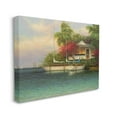 thumbnail image 3 of Tropical Boats Waterfront Scenery Landscape Painting Gallery Wrapped Canvas Print Wall Art, 3 of 7