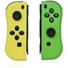 Switch Wireless Controller Joypads CHASDI. Pair of Remote Motion Controllers with Micro USB Charging Cable & Joy-Con Alternative Compatible with Nintendo Switch (Yellow Green)