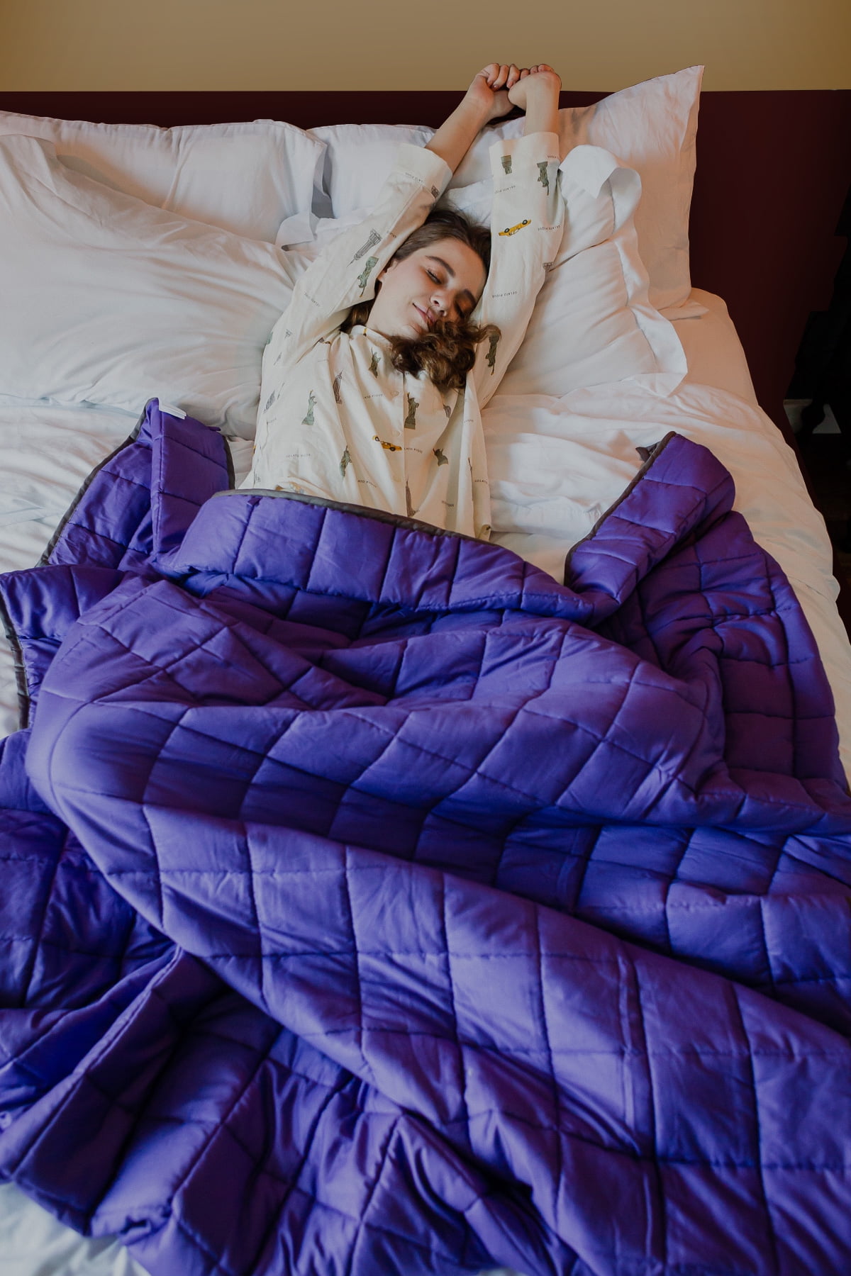 CMFRT Weighted Blanket, Purple, 60" x 80", 20 lbs