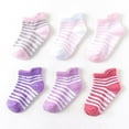 thumbnail image 4 of Coerni 6 Pairs Baby Non Slip Socks Toddler Socks With Grips Ankle for Girls Boys Boys Space Socks, 4 of 7