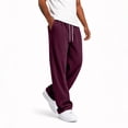 thumbnail image 4 of Evdexr Corduroy Pants Mens Drawstring Baggy Sweatpants Fall Winter Hip Hop Travel Pants Loose Fit Breathable Solid Color Trousers with Pockets 3XL, 4 of 6