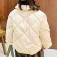 thumbnail image 4 of Huvoen Baby Girls Boys Winter Fleece Coat Children's Winter Cotton Clothing Boys and Girls' Wool Collar Thickened Warm Jacket Beige 100CM, 4 of 5
