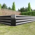thumbnail image 6 of Hi-GARDEN, 1-YEAR-WARRANTY, 91.34"*44.69"*11.81"(7.6x3.7x0.98FT),Raised Garden Bed Kit, Metal Raised Bed Garden for Flower Planters, Vegetables Herb(Black), 6 of 8