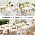 thumbnail image 7 of White Marble Gold Spot Pattern Round Fitted Tablecloth with Elastic Edge,Dining Table Cover Waterproof,Outdoor Round Tablecloth for Camping,Dining,Indoor and Outdoor, 7 of 7
