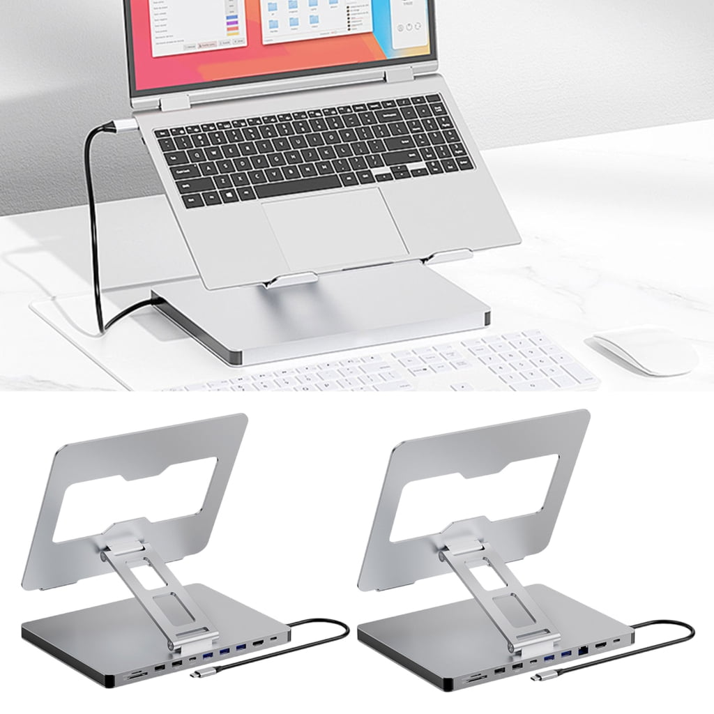 10 in 1 Laptop Docking Station and Adapter Base Notebook Stand 3 USB3.0 PD100W