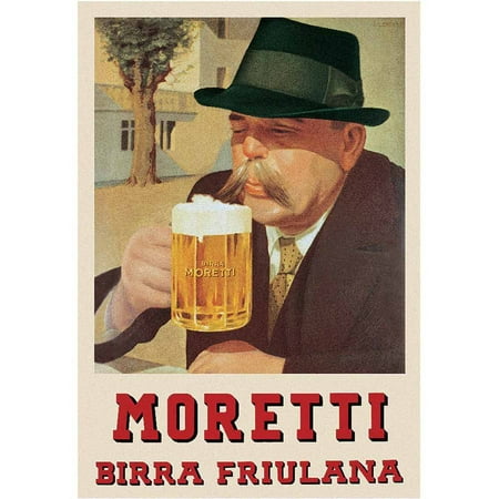 Moretti Beer Vintage Advertising Art Print