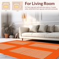 thumbnail image 2 of Flatwoven High Traffic Area Rug, Rustic White and Orange Checkerboard, Non Slip, Stain Resistant, Washable Area Rugs for Living Room, Bedroom(Orange, 8X10), 2 of 8