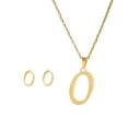 thumbnail image 1 of XWSHYW Pendientes Moda Mujer Regalo 26 Letras Inglesas Nombre Cadena Colgante Collares Pendiente Conjunto Je, 1 of 2