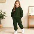 thumbnail image 2 of Girls Boys Classic Fleece Sweatsuit Kids Pullover Crewneck Sweatshirt and Jogger Sweatpants Tween Matching Tracksui𝘁 Pockets, 2 of 4