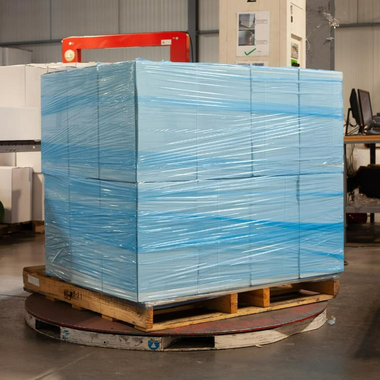Movers Stretch Wrap Blue Hand Bundling Plastic Film 20 Inch x 1000 Feet 4  Rolls