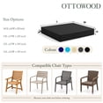 thumbnail image 6 of Outdoor Chair Cushions Set of 4, Waterproof & Fade Resistant Seat Cushion for Patio Furniture - 18.5 x 16 x 2 Inch Chair Pads with Ties and Hidden Zipper, Black, 6 of 9