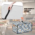 thumbnail image 6 of ZIATUBLES Daisy Print Toaster Oven Cover Stain Resistant Kitchen Countertop Appliance Dust Cover Small Size Appliance Protector Storage Bag with Side Pocket, 18.5" x 14.5" x 9", 6 of 8