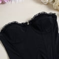 thumbnail image 6 of KHONTS Women's Y2k Bustier Corset Tops Going out Overbust Corset Tops Strapless Lace up Mesh Bustier Tops Black XL, 6 of 6