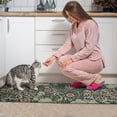 thumbnail image 3 of Green Pioneer Flower Pattern Kitchen Rugs Sets Of 2,Anti Fatigue Kitchen Mat Rugs Non Slip Washable,Decorative Kitchen Floor Mats for Kitchen,Sink,Laundry,17"x30"+17"x47", 3 of 7