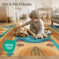 thumbnail image 4 of ODIKA Island Surfboard Outline Throw Featuring Classic Panel Artwork Stain Resistant Thin for Entryway, Kitchen, Laundry Room, 4 of 7
