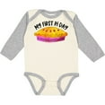 thumbnail image 3 of Inktastic My 1st Pi Day Pink Pie Pan Pun Boys or Girls Long Sleeve Baby Bodysuit, 3 of 5