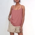 thumbnail image 2 of Womens Camisole Tank Tops Summer Trendy Name Built In Pads Seamless Loose Fit Inner Wear Outer Wear Slimming Effect Sleeveless Casual Basic Blouses Tank Shirt Pink L, 2 of 4