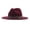 Wine, variant on MEICHEN Fashion Bucket Hat for Women with Leopard Decoration Western Wide Brim Solid Fedora Hats Jazz Caps