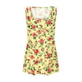 thumbnail image 6 of GERsome Womens Tank Tops Summer Sleeveless Floral T-Shirts Flowy Pleated Crewneck Tunics Tee S-5XL, 6 of 6