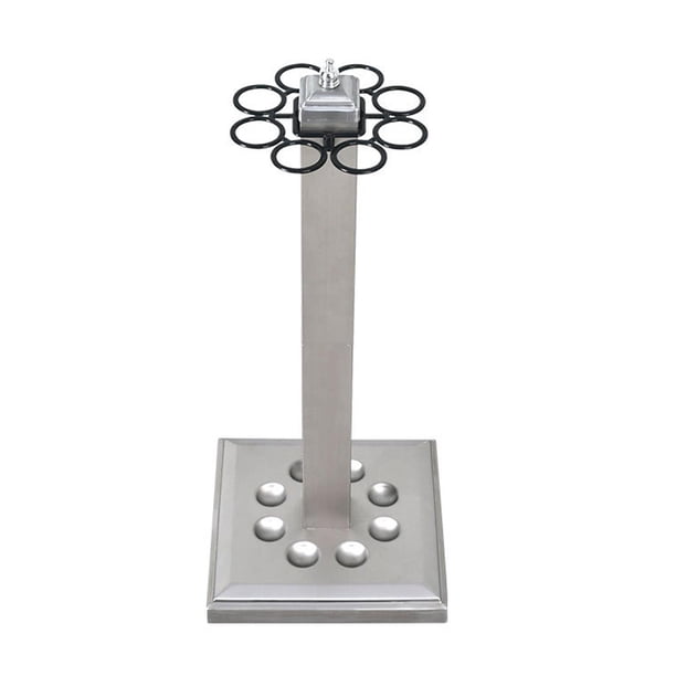 Soporte para tacos de billar, soporte para tacos de billar con capacidad para 8 tacos, estante de metal, accesorios, soporte de esquina, soporte para Plata