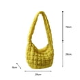 thumbnail image 4 of Bolsa acolchada de algodón Bolsa de hombro a cuadros acolchada de nailon informal para ir de compras (Amarillo) Tmvgtek Para Estrenar, 4 of 9