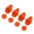 thumbnail image 3 of 4 juegos de comederos para pollos a prueba de lluvia, comederos para aves de corral, kit de alimentación automática por gravedad para cubos, barriles, contenedores, comederos, naranja, 3 of 10