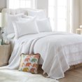 thumbnail image 2 of Levtex Home - Casita White Quilt Set - Full/Queen Quilt + Two Standard Pillow Shams - Fringe - White - Quilt Size (88x92in.) and Pillow Sham Size (26x20in.) - Reversible - Cotton Fabric, 2 of 4