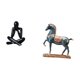 thumbnail image 5 of Figura de caballo pensador, escultura abstracta, estatua de resina animal, centro de mesa, adorno decorativo para escritorio o hogar. Creatividad idea, 5 of 8