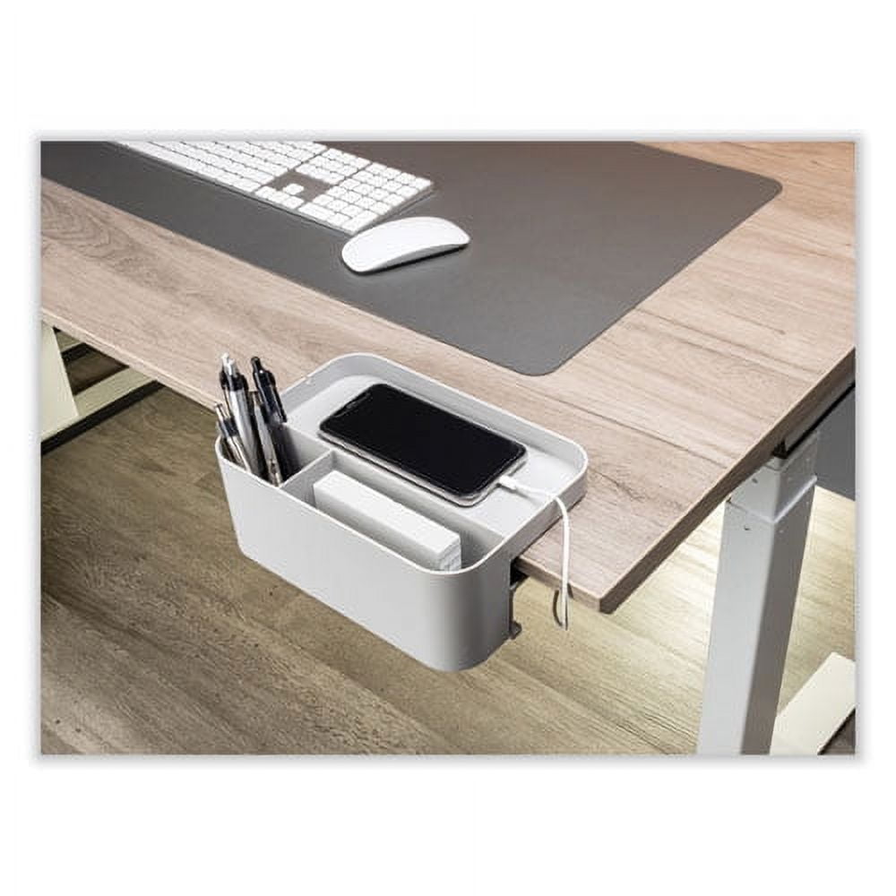 Standing Desk Large Desk Organizer, Two Sections, 9 x 6.17 x 3.5, Gray | Bundle of 5 Each