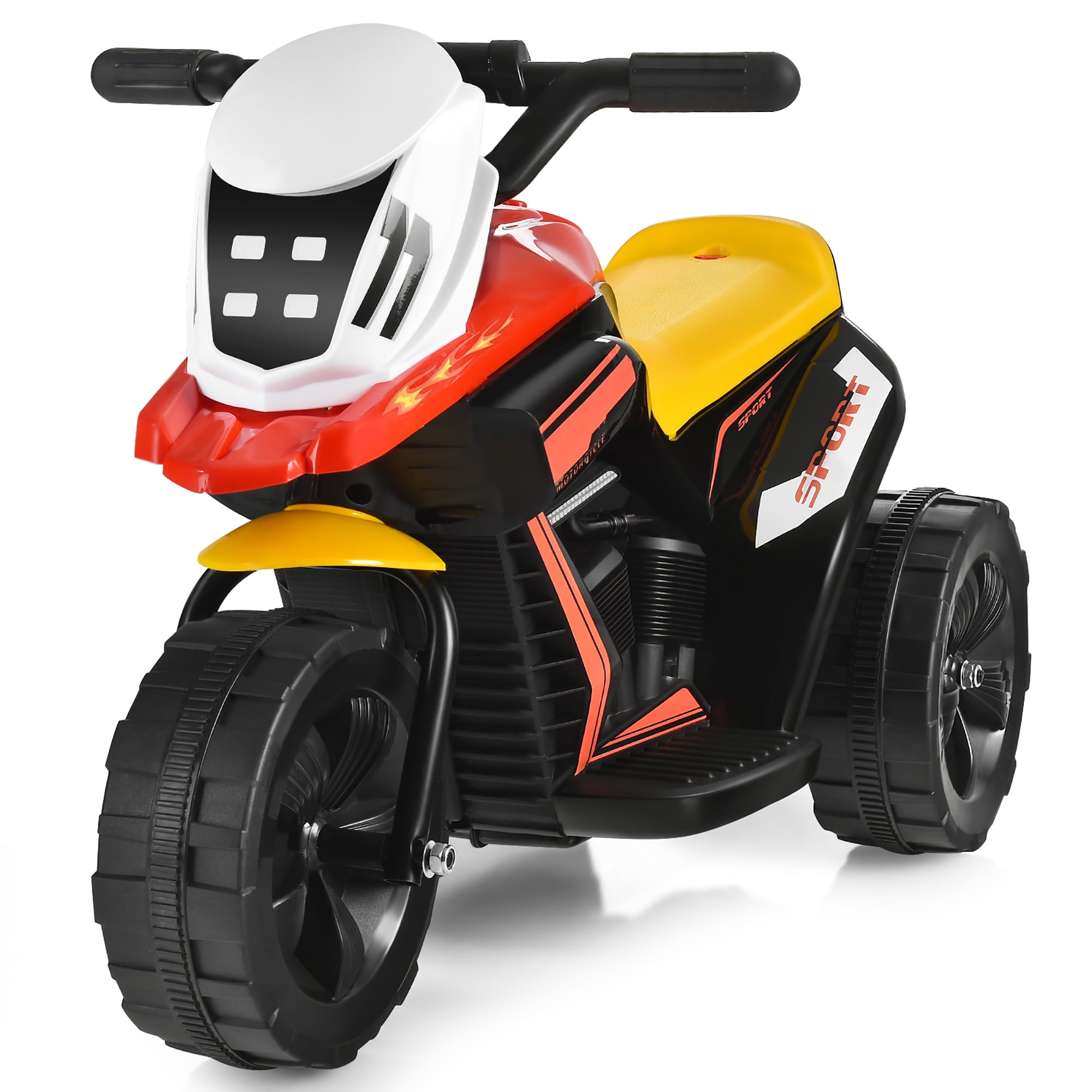 Costway 6V Ride On Toy Motorcycle Trike 3 Wheel Electric Bicycle w Music Horn Walmart