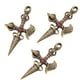 thumbnail image 2 of 3 piezas de dijes antiguos de cruz Vajra para mortero, llaveros, collares, colgantes, adornos de latón., 2 of 5