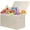 Extra Large Beige, variant on LargeBox Storage with Lid, Collapsible Sturdy  Chest Storage 25"x 13" x 16" (Linen Gray)