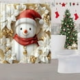 thumbnail image 4 of Darzheoy 3D Christmas Shower Curtain 59x71 Inch for Bathroom Decor Holiday Theme Partitions Waterproof Fabric, 4 of 6