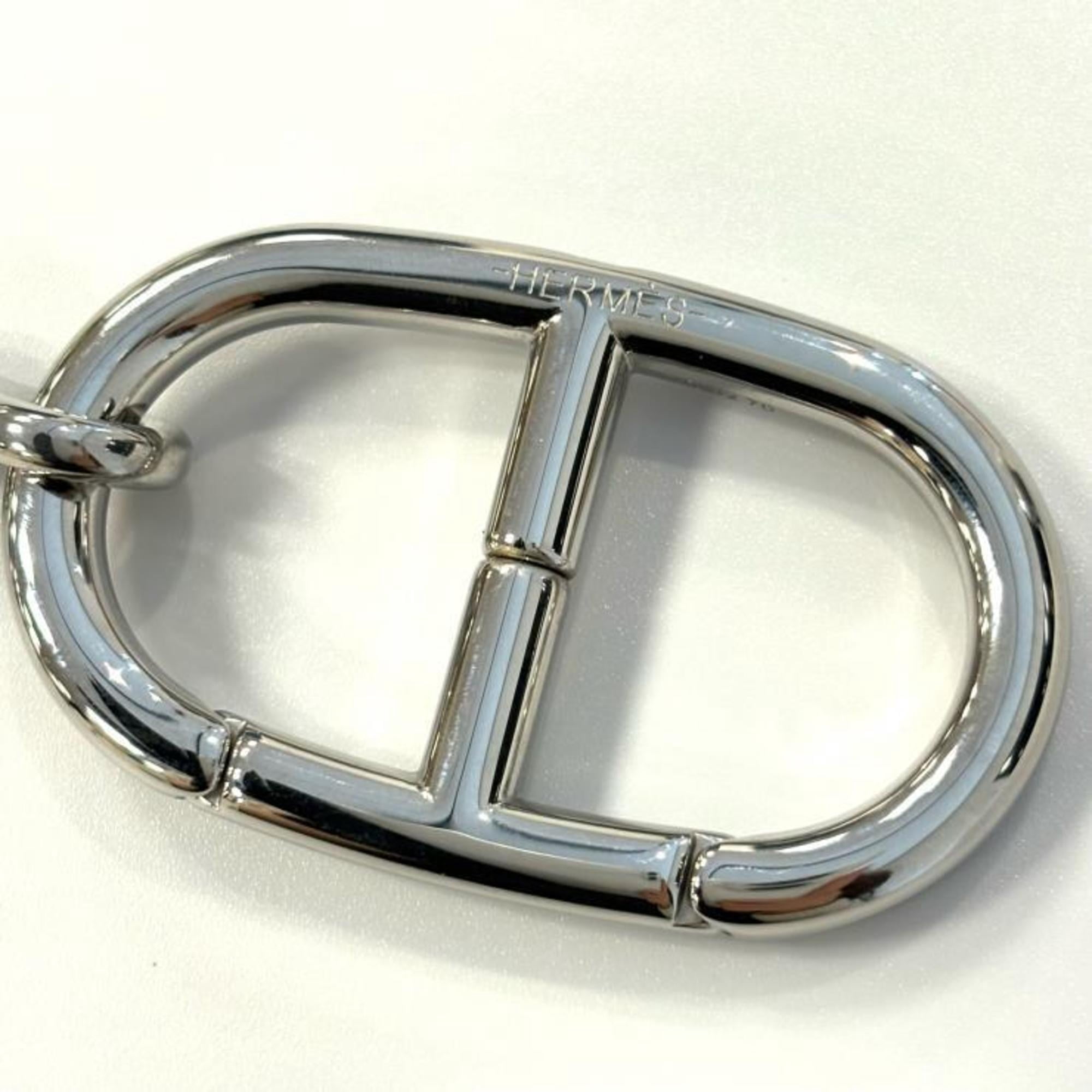 Hermès Chaine d'ancre charm key ring Pre-Owned Hermes Chaine d'Ancre Silver Rhodium Charm Key Ring