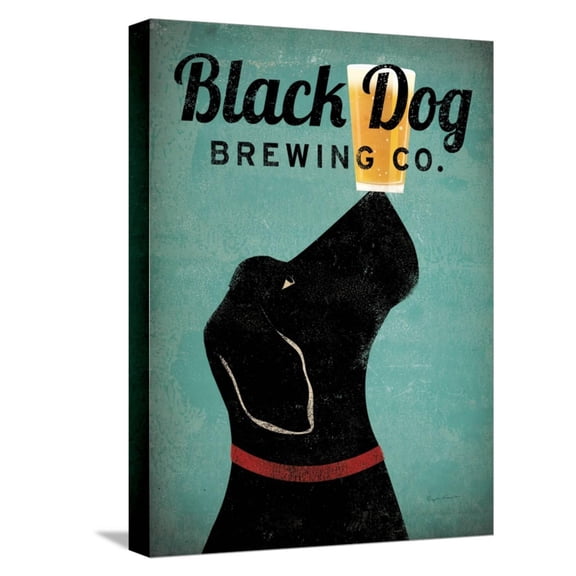 Art.com Black Dog Brewing Co v2 Stretched Canvas Print Wall Art by Ryan Fowler, 12" x 16"