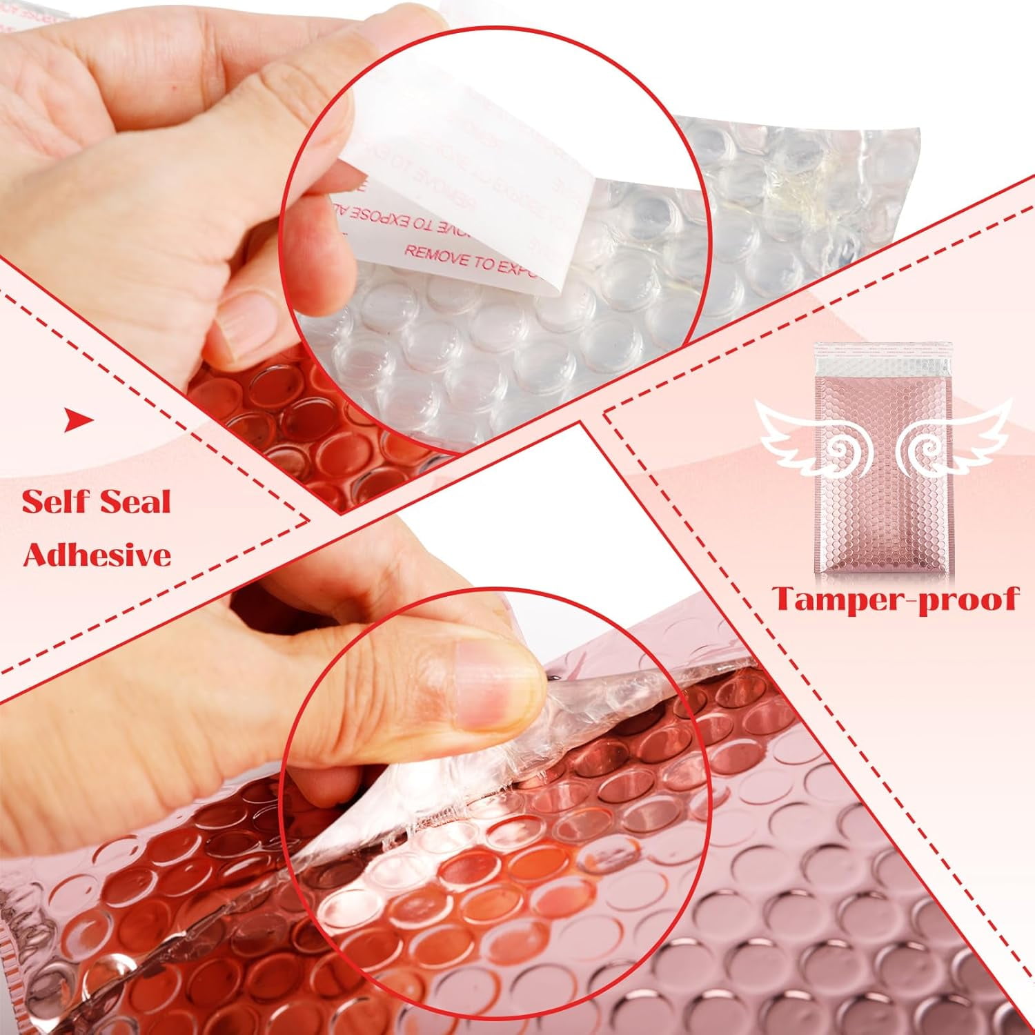 30 Pcs Holographic Bubble Mailers,11 x 7 Inch Metallic Bubble Mailers,Poly Padded Envelopes,Waterproof Shipping Bags,Self Sealing Thicken Cushion Envelopes for Mailing,Packing,Small Business