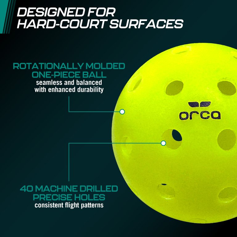 Pro-Grade 40-Hole Outdoor Pickleball Balls 3/4/12 Pack- Pro-Player 4
