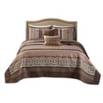 thumbnail image 4 of JERFIT Reversible King Size Jacquard Bedspread Set, 5-Piece Red Floral Medallion Design, Quilted Cotton Blend Comforter Cover with Decorative Pillows, 4 of 10