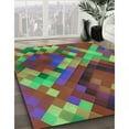 thumbnail image 2 of Ahgly Company Indoor Rectangle Patterned Green Snake Green Area Rugs, 4' x 6', 2 of 6