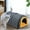 Black, variant on Cat Bed or Dog Bed,2 Ways to Use,Indoor Pet Cave Bed with Removable Curtain,Washable Double Sided Zipper Pet Mat,Dual Use Pet Bed, Can Be Half or Full Bed.