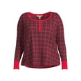 thumbnail image 5 of Terra & Sky by EB Waffle Knit Long Sleeve T-Shirt (Women's Plus), 5 of 5