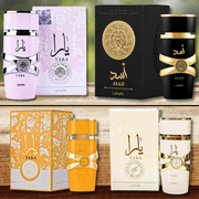 Lattafa Perfume Cologne EDP Gift Set Yara + Tous + Asad + Moi 3.4 oz/100 ml Each