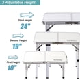 thumbnail image 4 of Mesa de campamento YUFIFAIRY ligera de aluminio, 2,9 kg, 3 alturas, 4 of 7