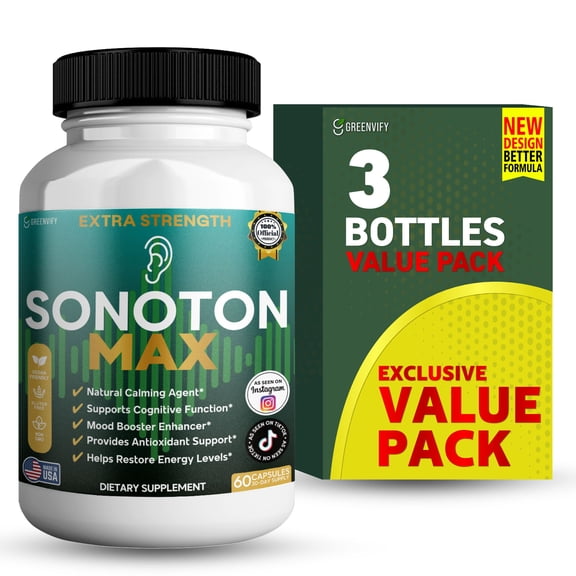 GreenVify Sonoton Max – Hearing & Ear Health Support Supplement – Auditory Wellness Formula