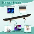 thumbnail image 4 of 31'' Complete Skateboard 7 Layer Canadian Maple Double Kick Deck Skateboards night sky stars nebula clouds cosmos galaxy Skate Board for Beginner Adult Gifts, 4 of 5